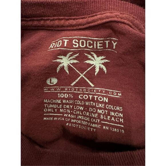 Riot Society reaper T-shirt size large - Picture 3 of 3